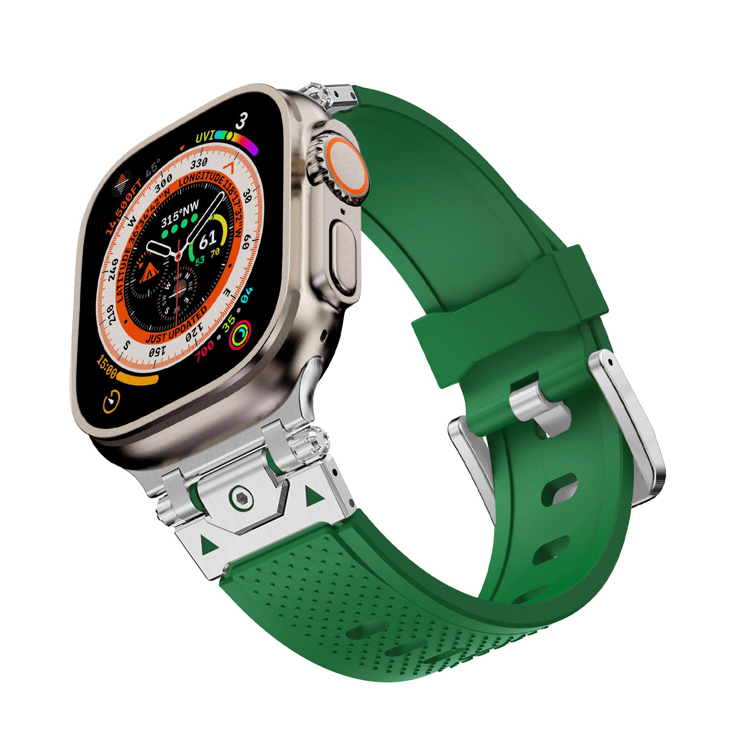 Premium Tactical Sport Band for Apple Watch Ultra 2/1 & Series 10-1 – Luxury FKM Silicone Rugged Strap