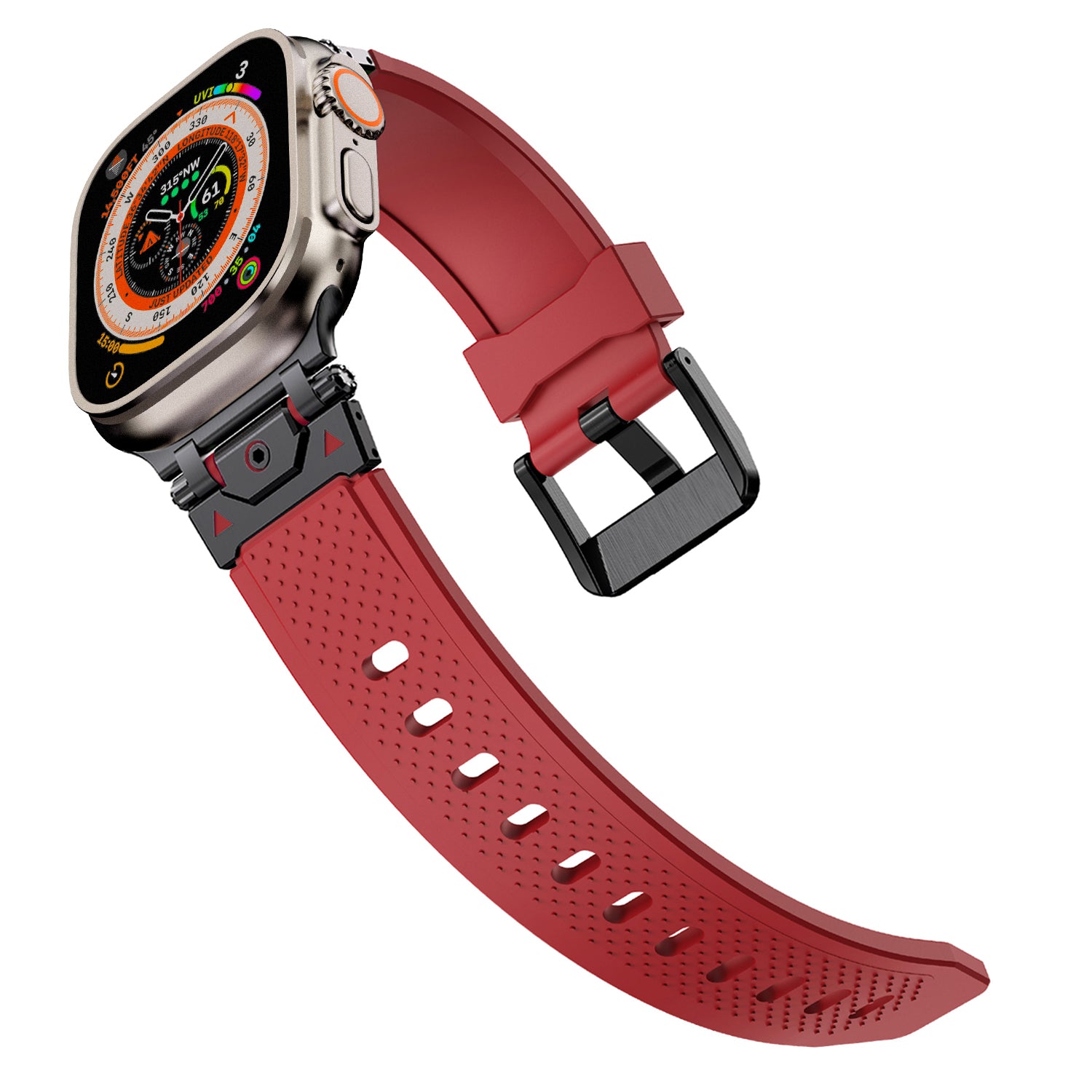 Premium Tactical Sport Band for Apple Watch Ultra 2/1 & Series 10-1 – Luxury FKM Silicone Rugged Strap