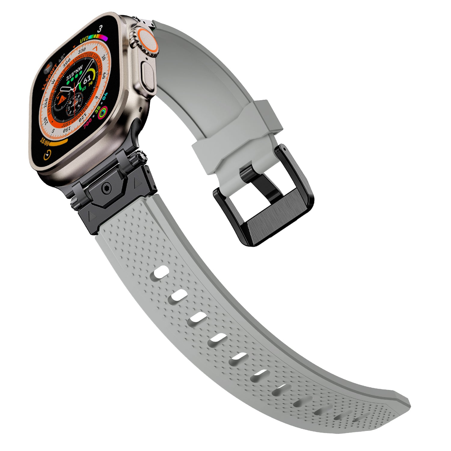 Premium Tactical Sport Band for Apple Watch Ultra 2/1 & Series 10-1 – Luxury FKM Silicone Rugged Strap