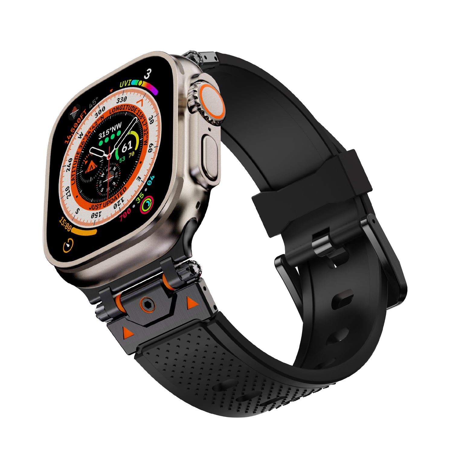 Premium Tactical Sport Band for Apple Watch Ultra 2/1 & Series 10-1 – Luxury FKM Silicone Rugged Strap