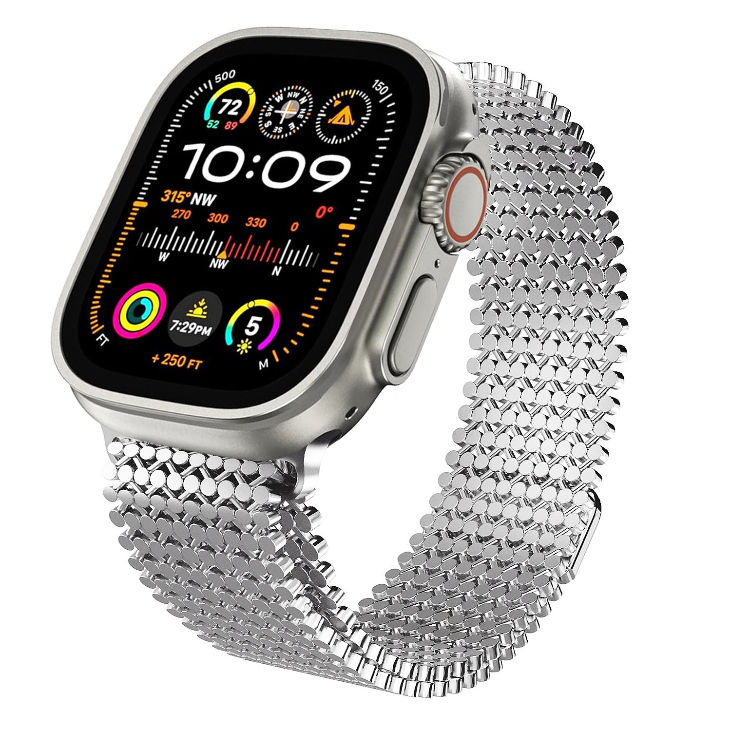 Applicable Apple Watch Band Apple Watch Ultra Stainless Steel Band S8 Chain Metal Magnetic Steel Band
