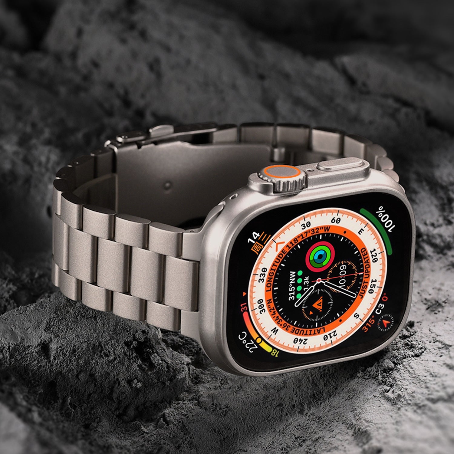 Applicable Apple watch band iwatch band Ultra titanium cross-border metal watch band