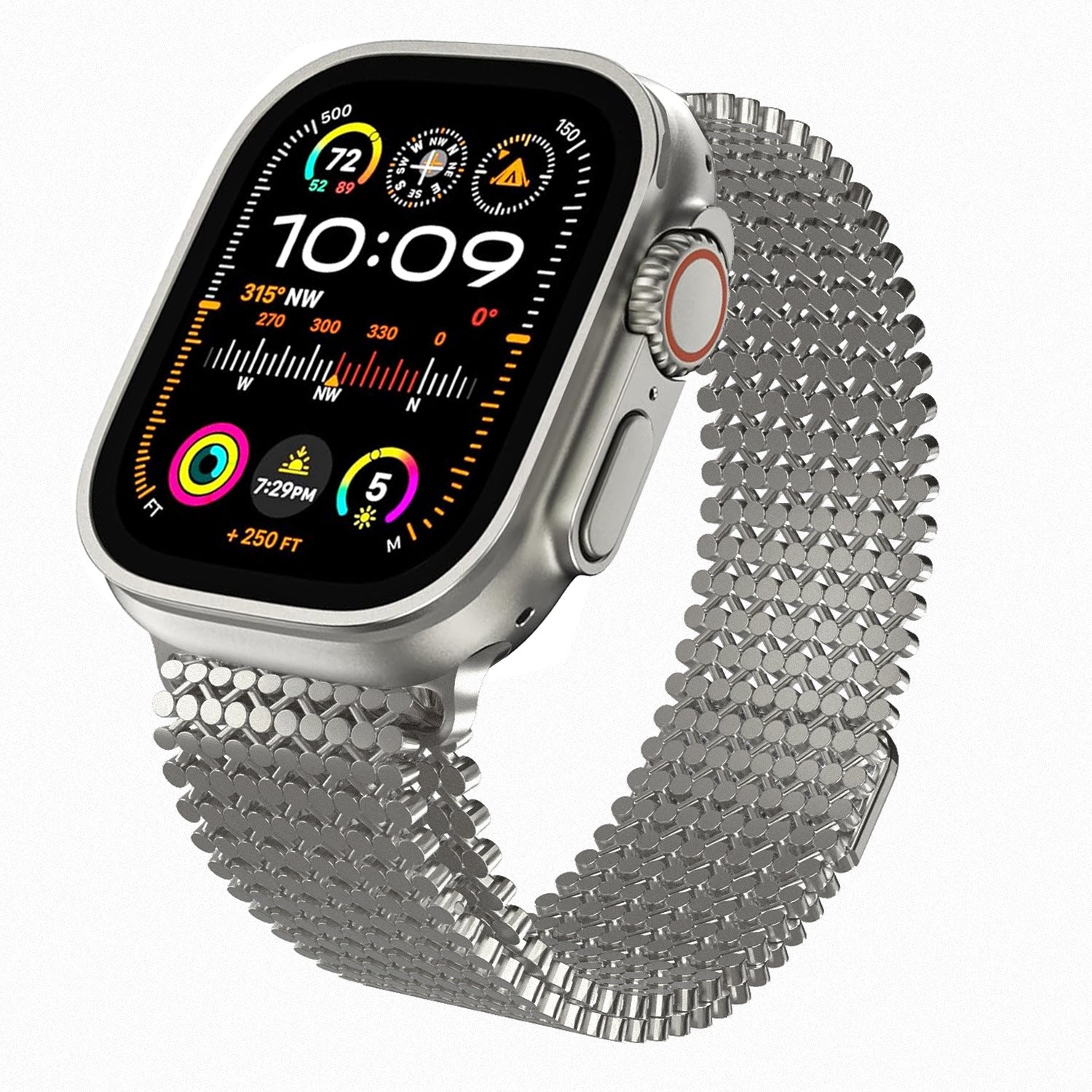 Applicable Apple Watch Band Apple Watch Ultra Stainless Steel Band S8 Chain Metal Magnetic Steel Band