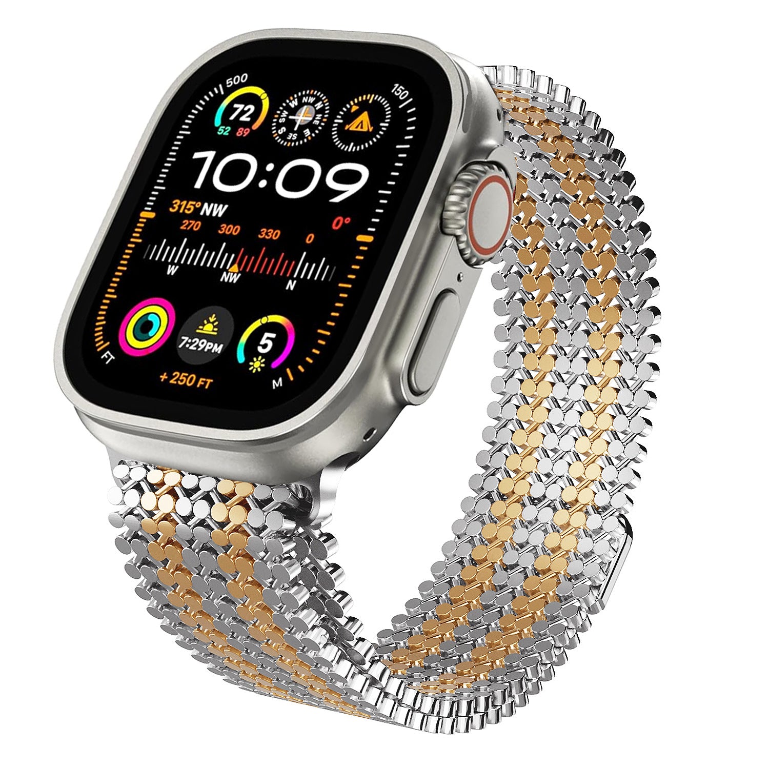 Applicable Apple Watch Band Apple Watch Ultra Stainless Steel Band S8 Chain Metal Magnetic Steel Band
