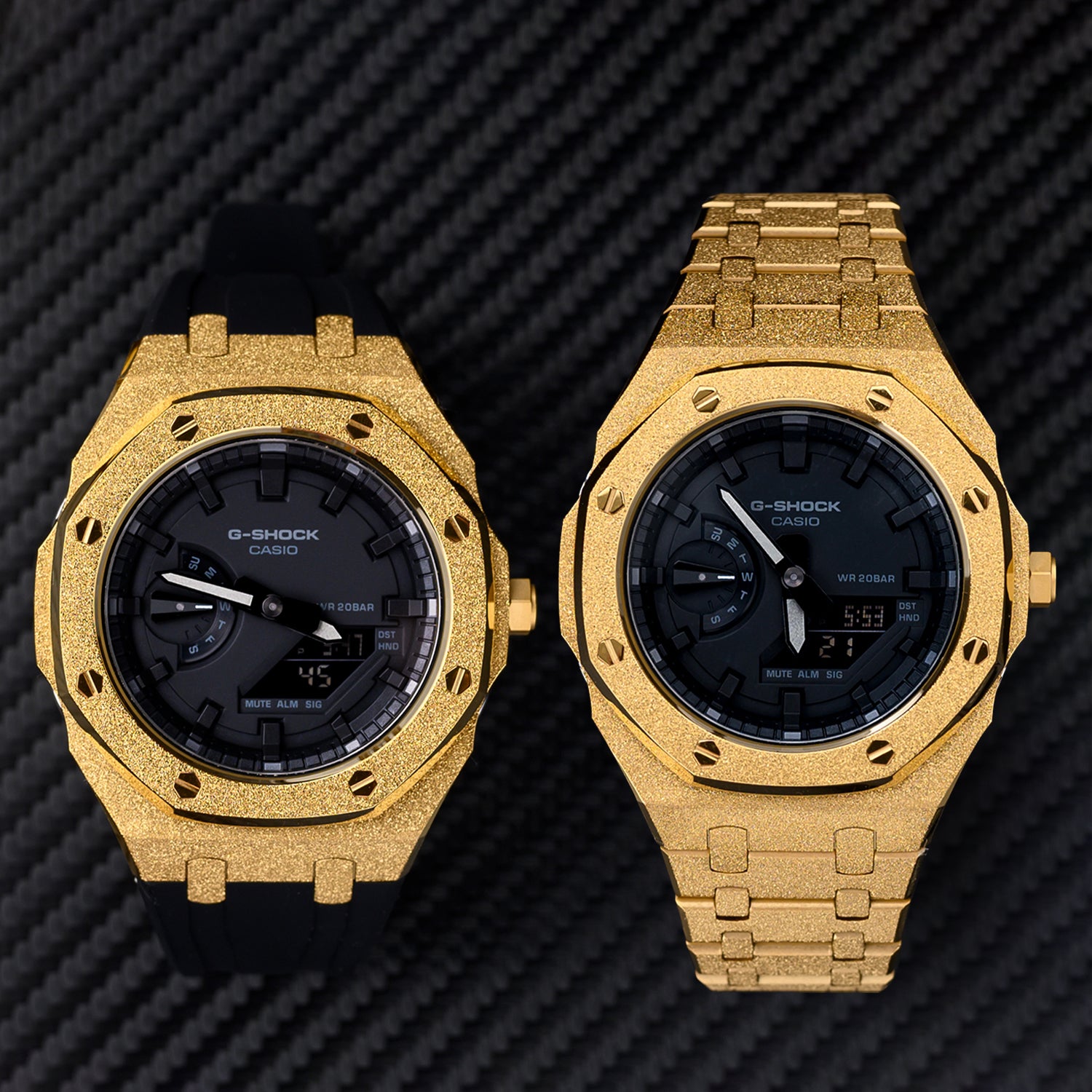 Luxury Gold Stainless Steel Band for G-Shock GA2100 / GA2110 / GAB2100