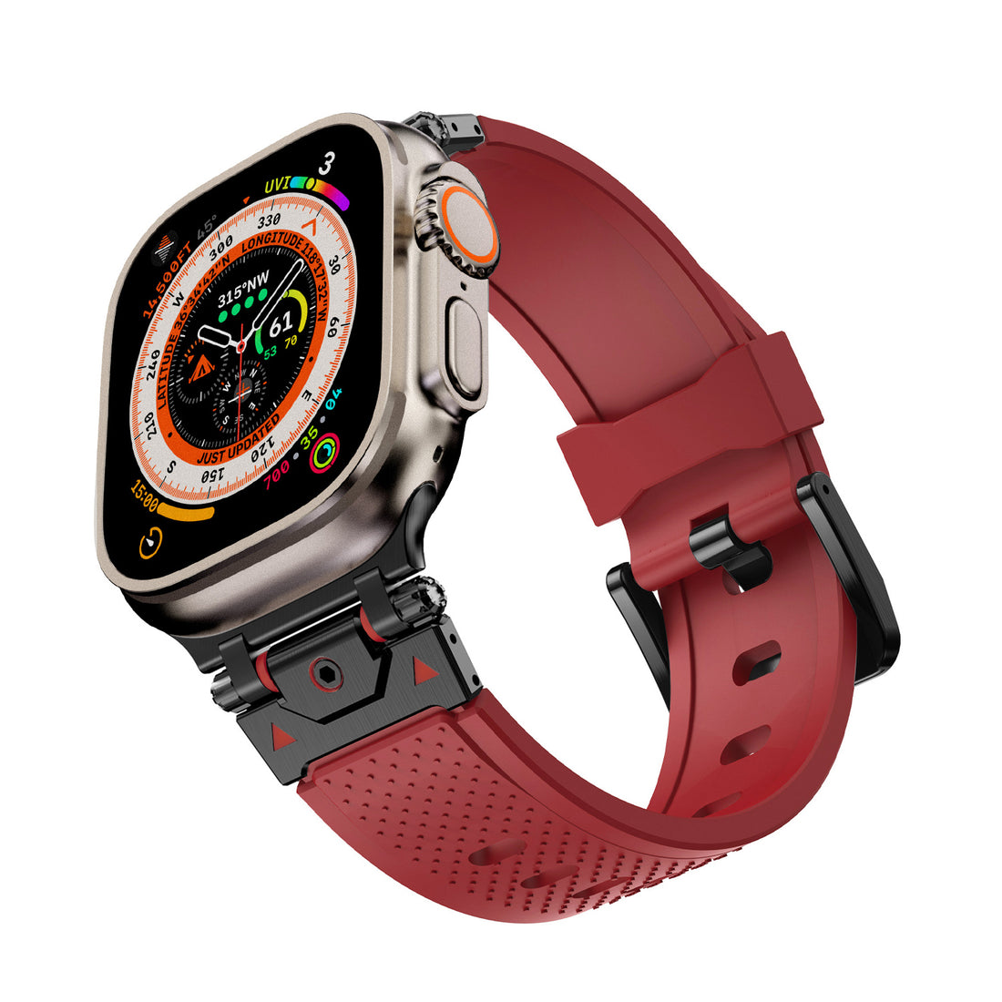 Premium Tactical Sport Band for Apple Watch Ultra 2/1 &amp; Series 10-1 – Luxury FKM Silicone Rugged Strap