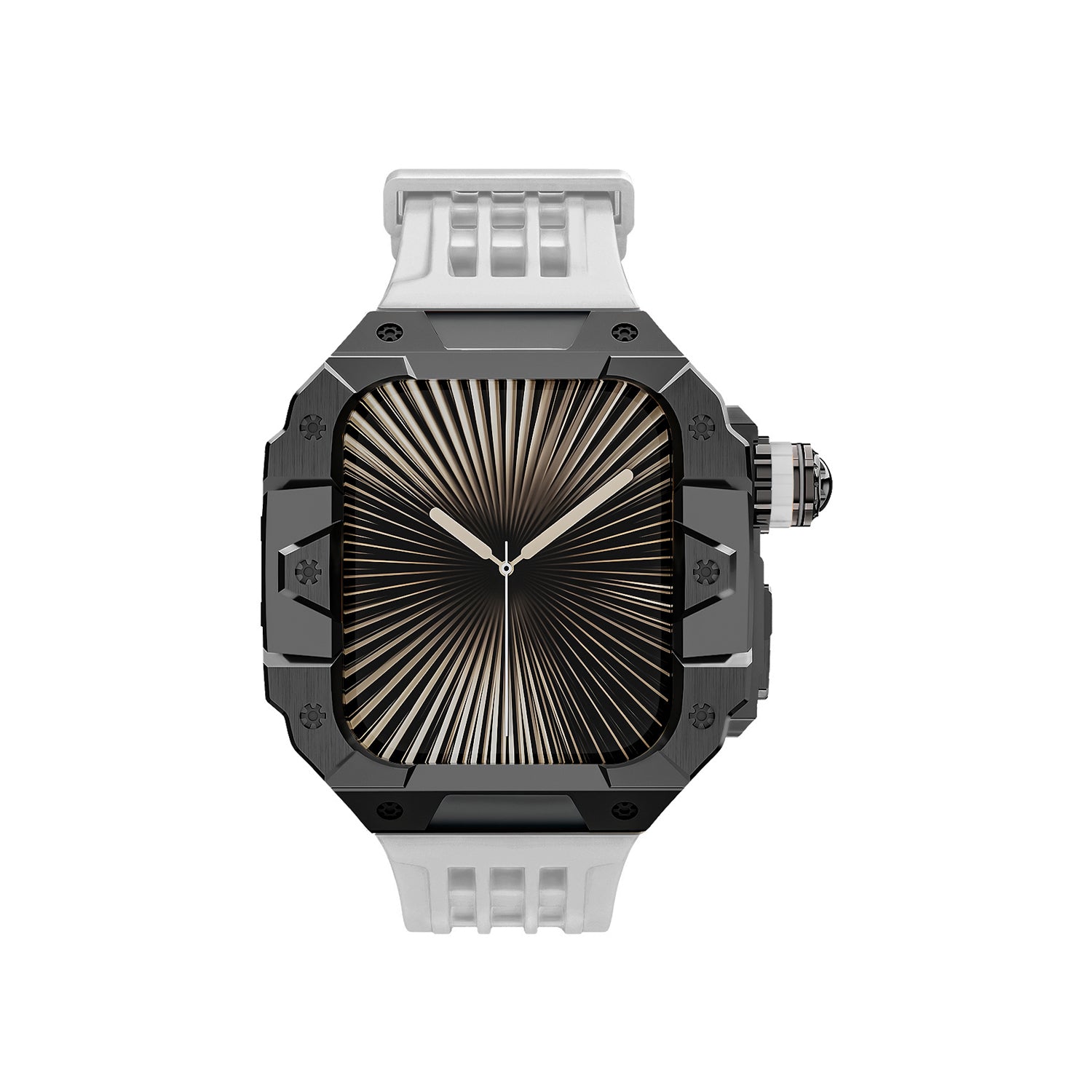 Bold Innovation: Black Case, White Band Timepiece