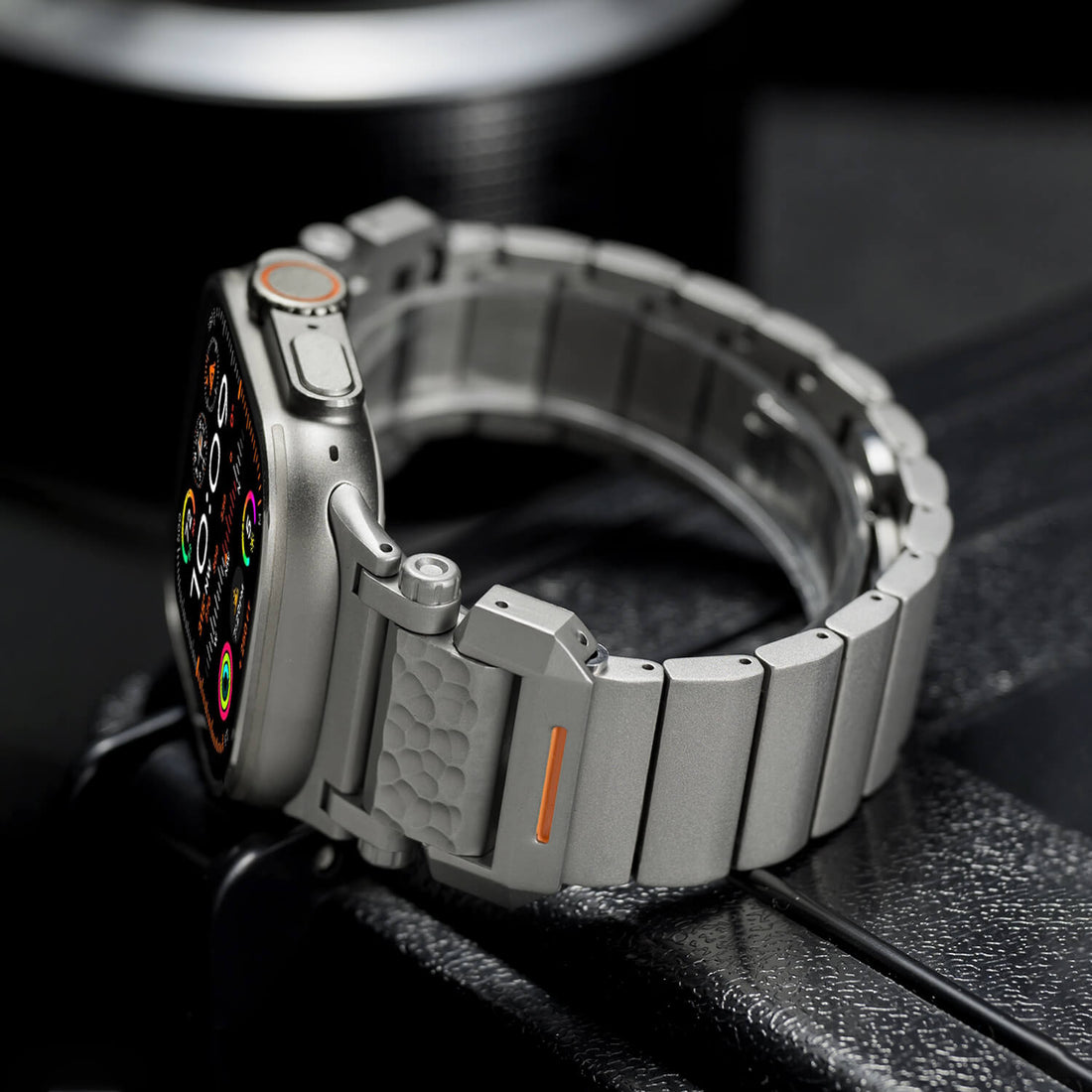 Luxury Matte Black Link Bracelet for Apple Watch