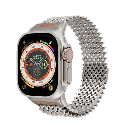 Titanium Steel Zigzag Bracelet for Apple Watch Ultra / Series 9 / 8 / 7