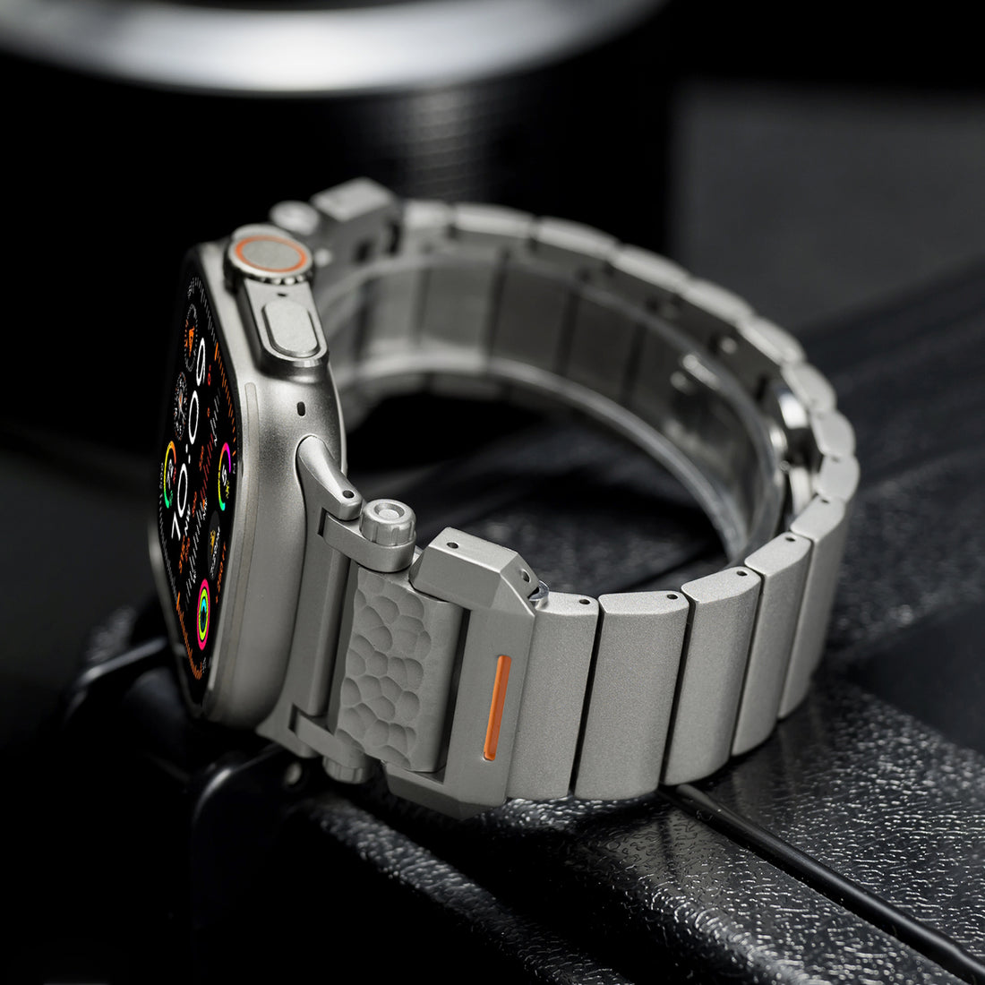 Luxury Matte Black Link Bracelet for Apple Watch