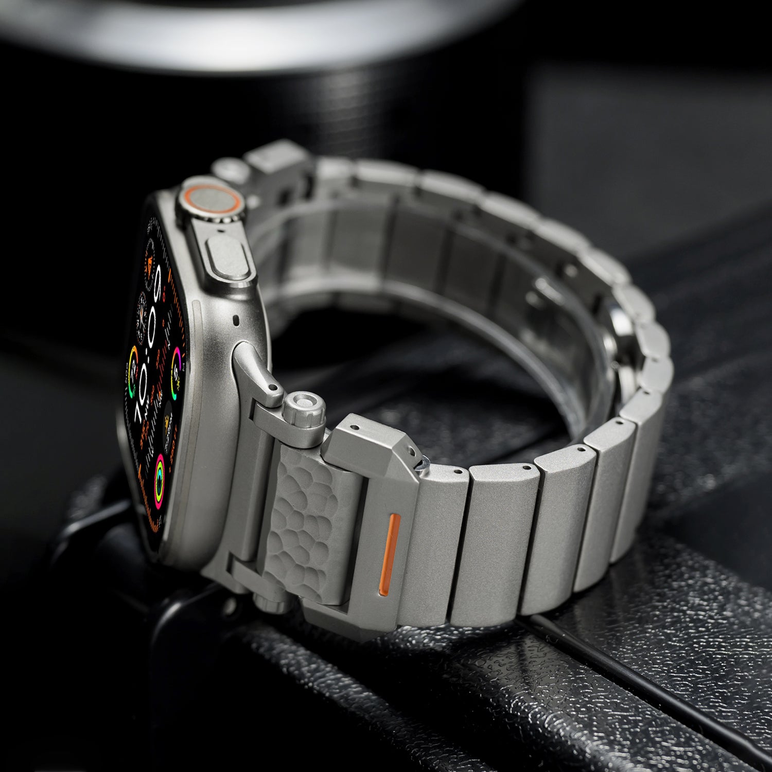 Luxury Matte Black Link Bracelet for Apple Watch