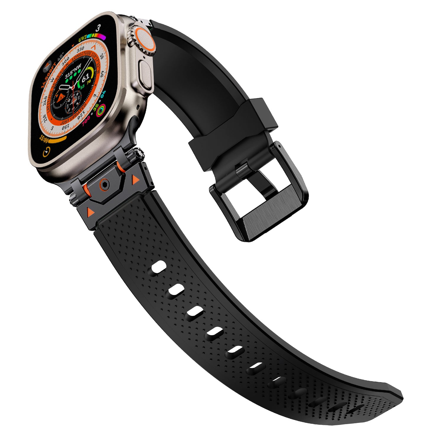 Premium Tactical Sport Band for Apple Watch Ultra 2/1 &amp; Series 10-1 – Luxury FKM Silicone Rugged Strap