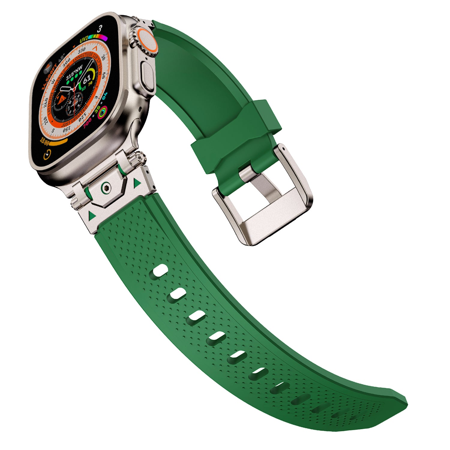 Premium Tactical Sport Band for Apple Watch Ultra 2/1 &amp; Series 10-1 – Luxury FKM Silicone Rugged Strap