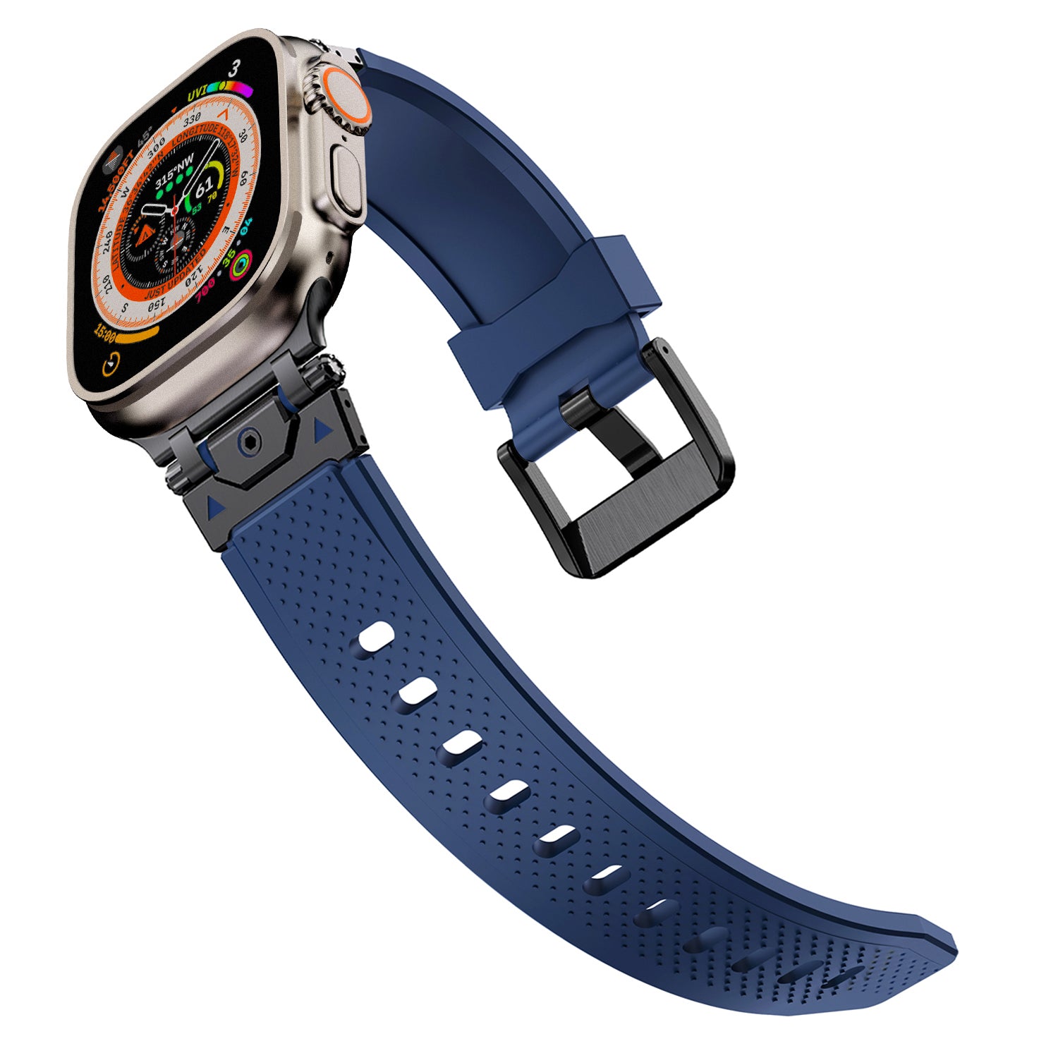 Premium Tactical Sport Band for Apple Watch Ultra 2/1 &amp; Series 10-1 – Luxury FKM Silicone Rugged Strap