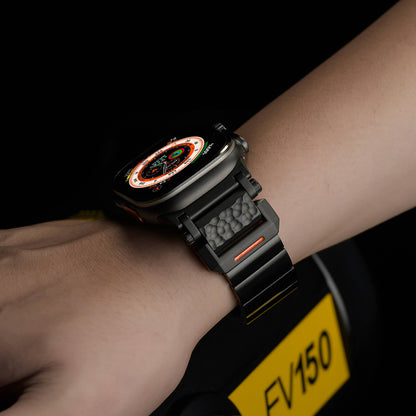 Luxury Matte Black Link Bracelet for Apple Watch
