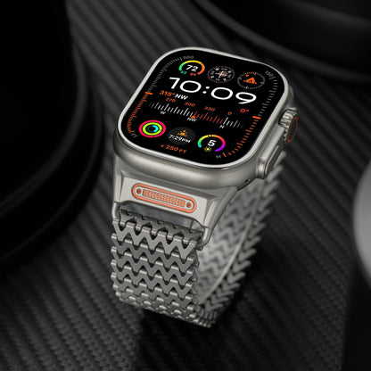 Titanium Steel Zigzag Bracelet for Apple Watch Ultra / Series 9 / 8 / 7