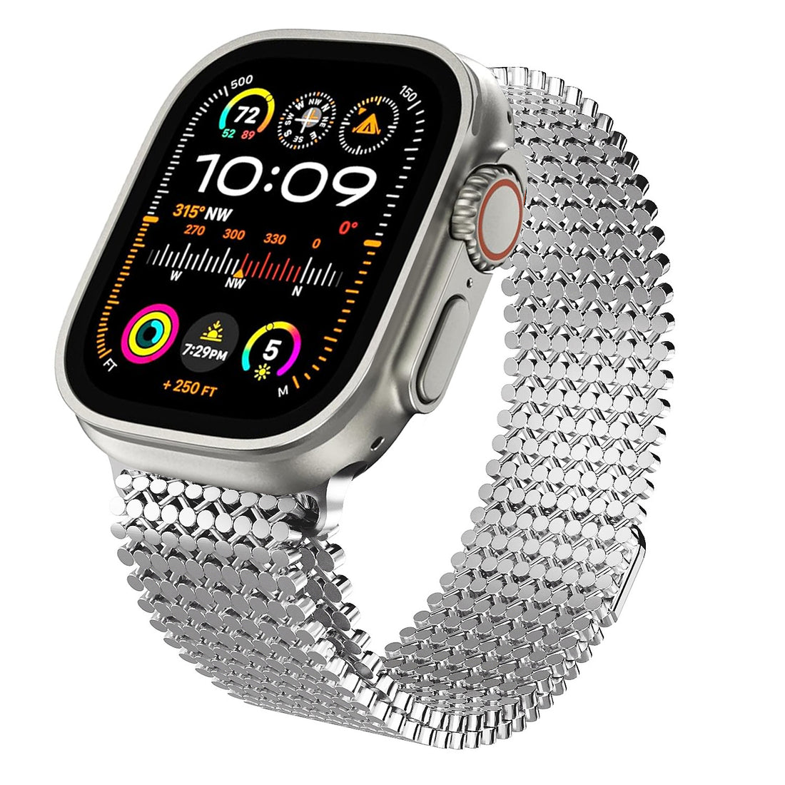 Applicable Apple Watch Band Apple Watch Ultra Stainless Steel Band S8 Chain Metal Magnetic Steel Band