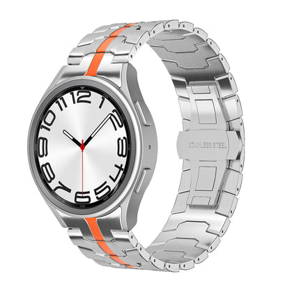 Applicable Samsung watch band stainless steel solid metal band Galaxy Watch5/6/7 Iron Man steel band