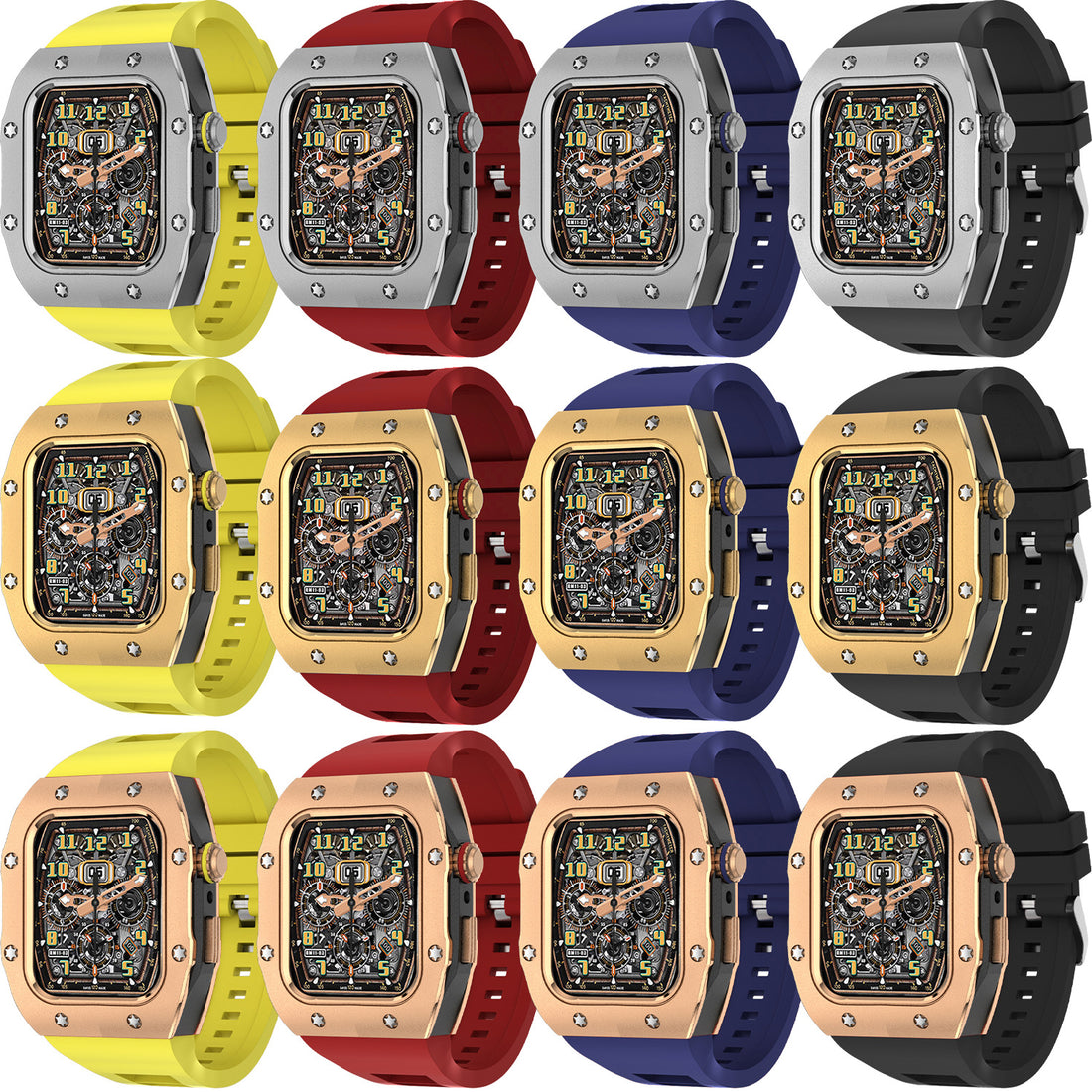 Apple iWatch Armor-Style Case and Band Set – New Richard Style Protective Silicone Design