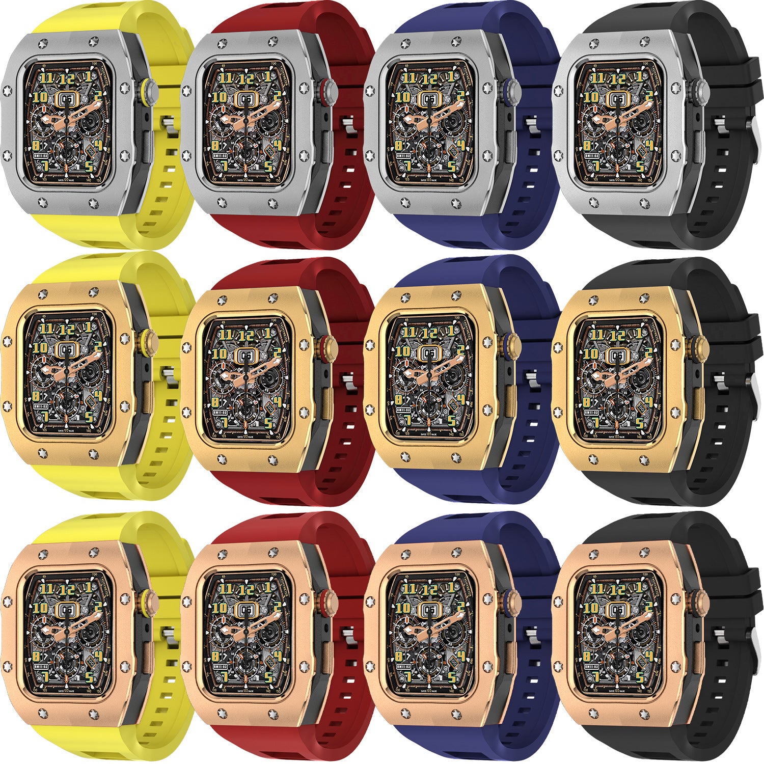 Apple iWatch Armor-Style Case and Band Set – New Richard Style Protective Silicone Design