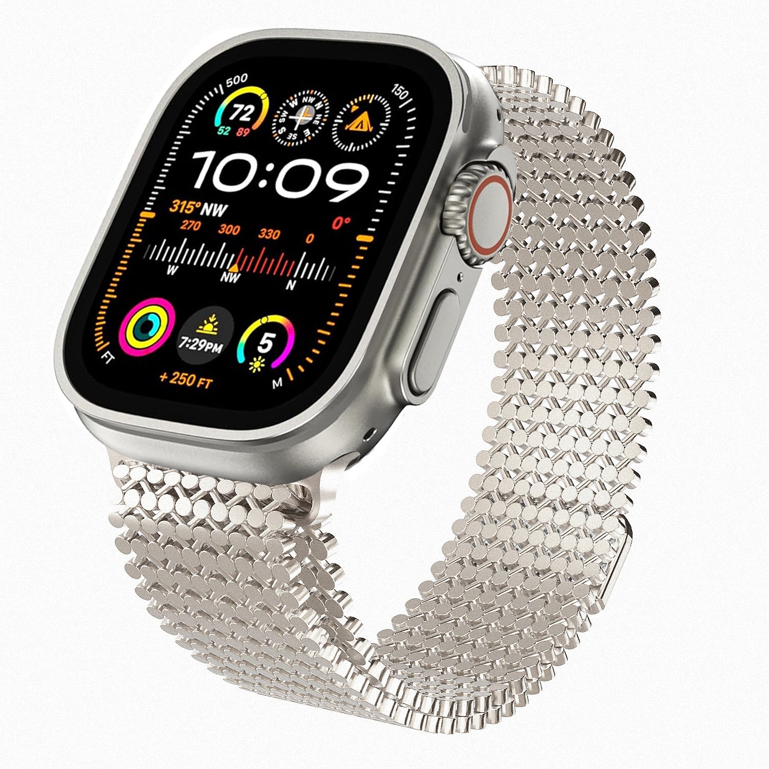 Applicable Apple Watch Band Apple Watch Ultra Stainless Steel Band S8 Chain Metal Magnetic Steel Band