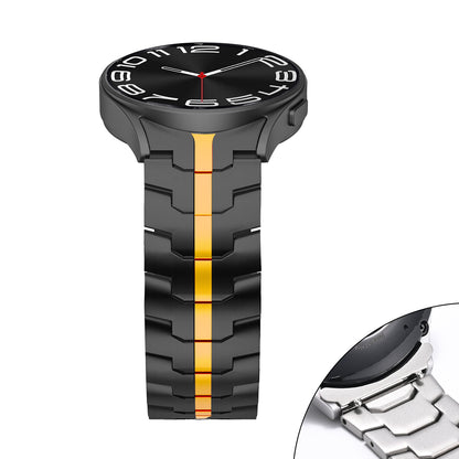 Applicable Samsung watch band stainless steel solid metal band Galaxy Watch5/6/7 Iron Man steel band
