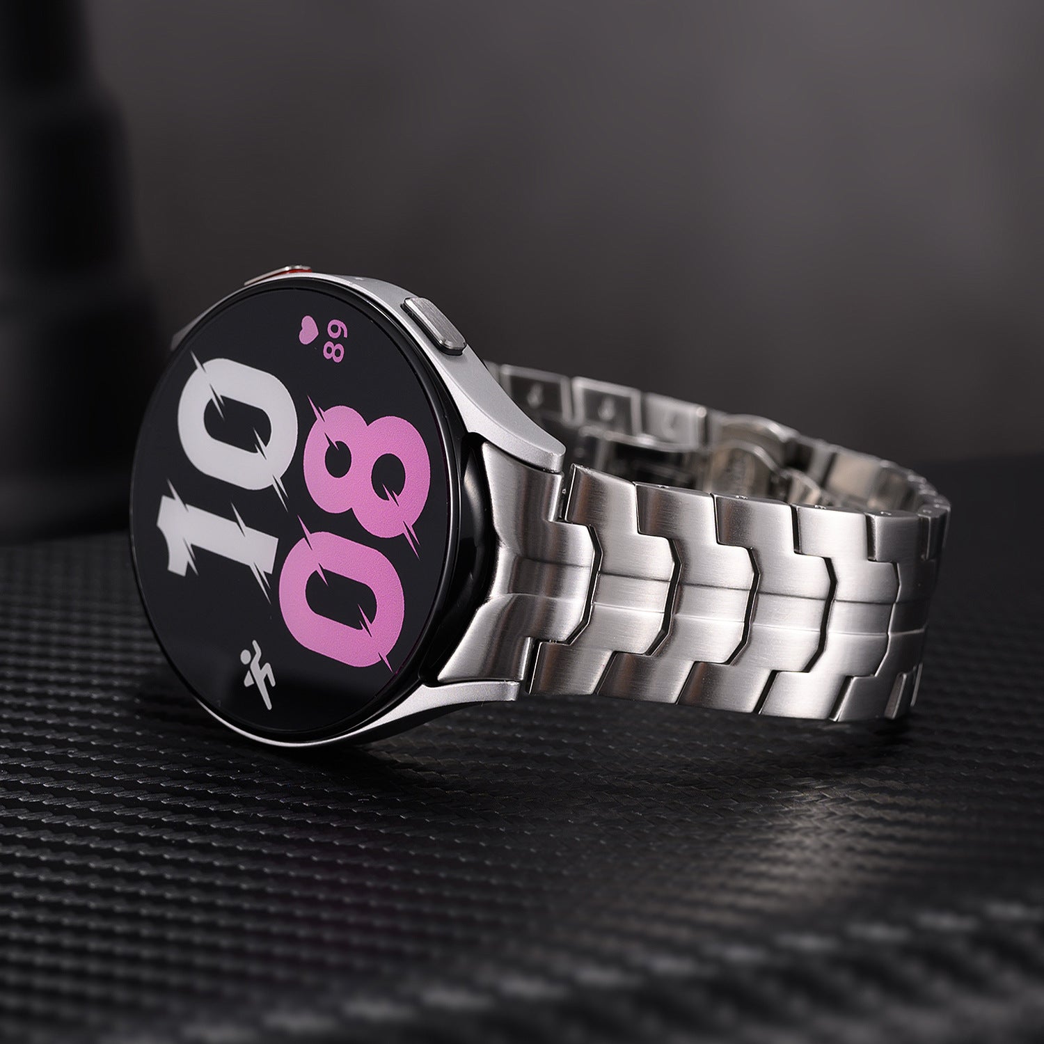 Applicable Samsung watch band stainless steel solid metal band Galaxy Watch5/6/7 Iron Man steel band