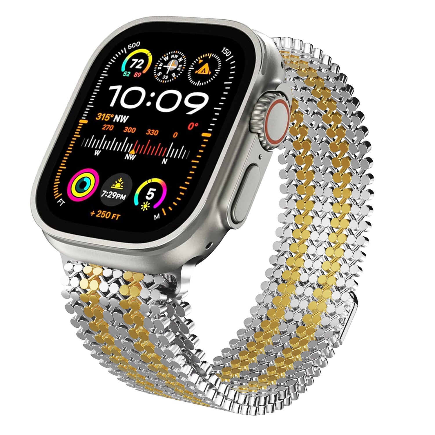 Applicable Apple Watch Band Apple Watch Ultra Stainless Steel Band S8 Chain Metal Magnetic Steel Band