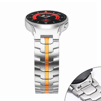 Applicable Samsung watch band stainless steel solid metal band Galaxy Watch5/6/7 Iron Man steel band